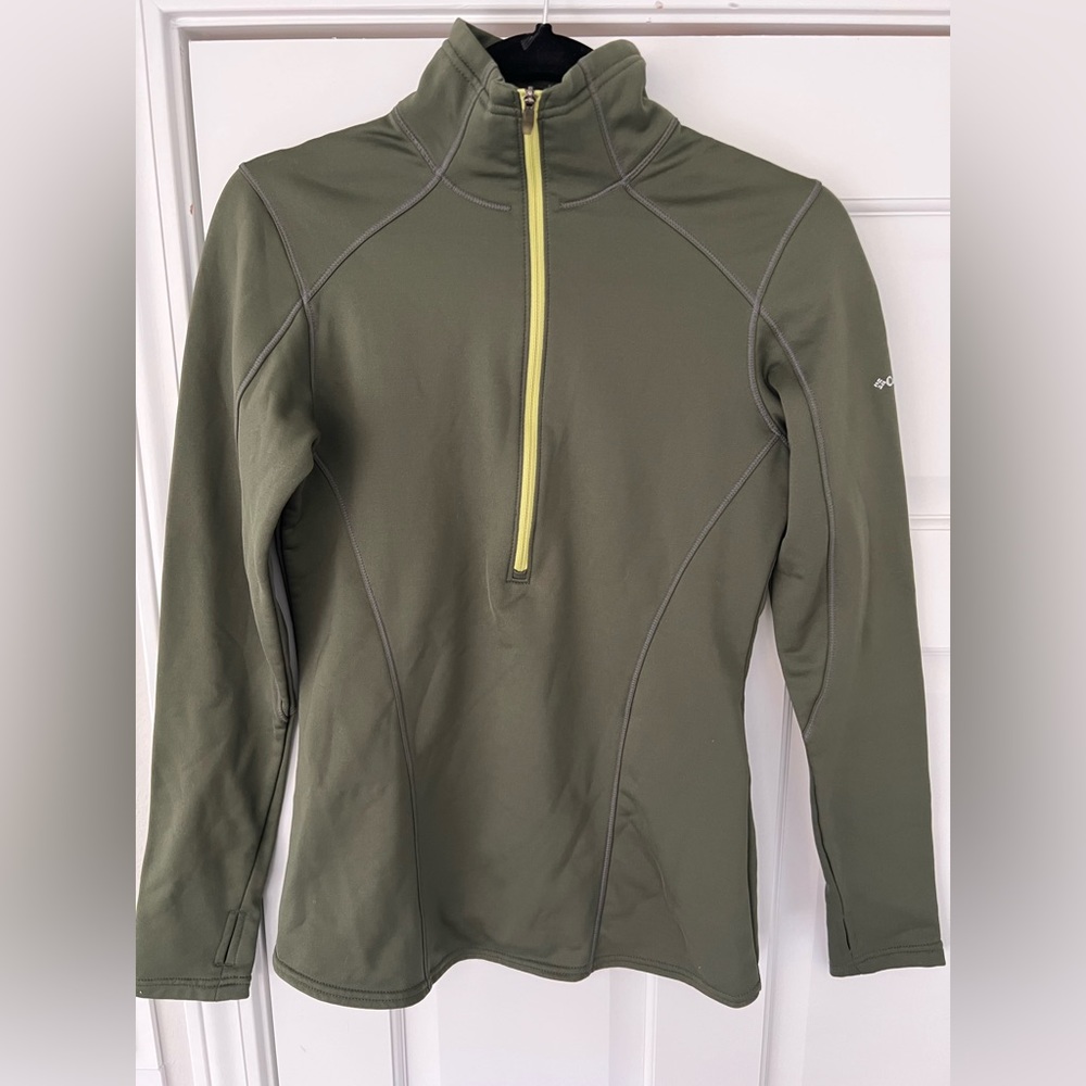 Columbia Omni-Wick Green Quarter Zip - Size S